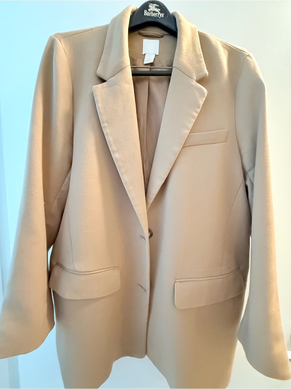 H&M Beige Single-Breasted Blazer